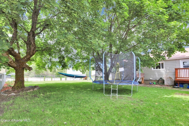 316 W Brown Ave, Kellogg, ID 83837 - view of yard featuring a trampoline