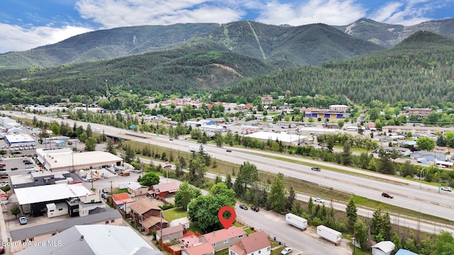 316 W Brown Ave, Kellogg, ID 83837 - bird's eye view of a heavily wooded area and a mountainous background