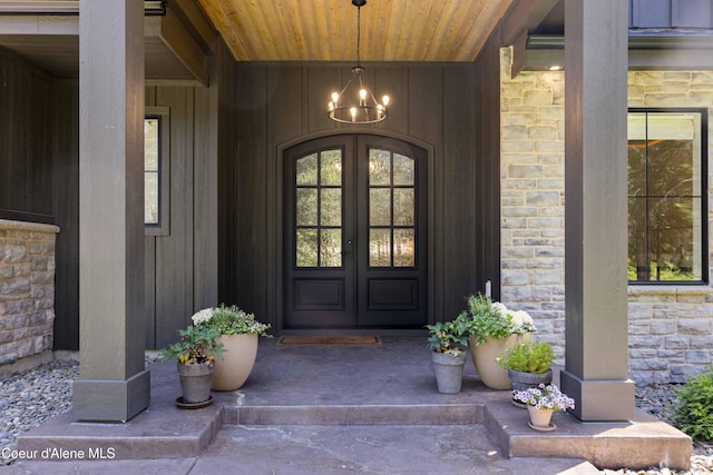 287 Mesa Dr, Athol, ID 83801 - property entrance with stone siding and a porch