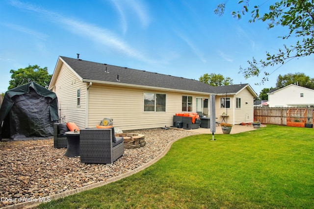 500 N Elm Rd, Post Falls, ID 83854 - back of house with an outdoor hangout area and a patio