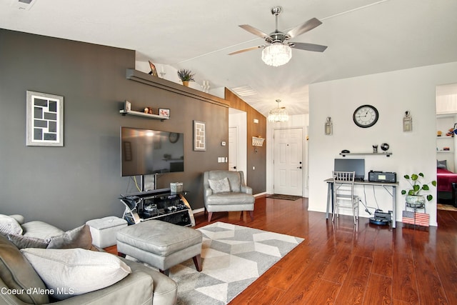 500 N Elm Rd, Post Falls, ID 83854 - living area featuring ceiling fan, wood finished floors, and a chandelier