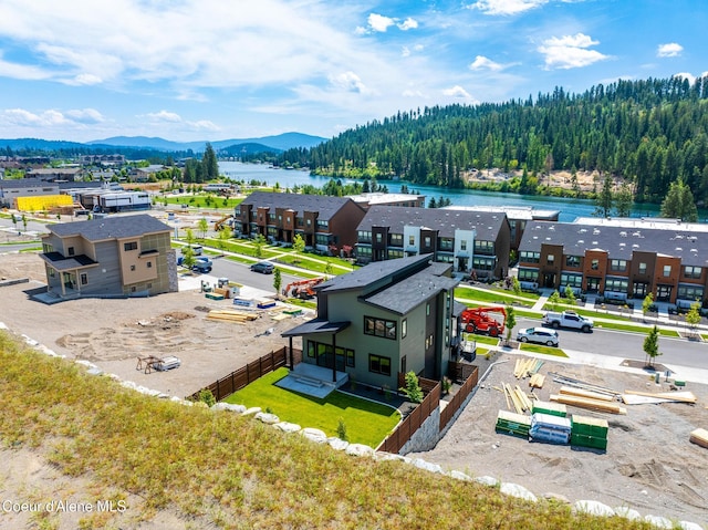 2671 W Lumber Ln, Coeur Dalene, ID 83814 - drone / aerial view of a water and mountain view and a heavily wooded area