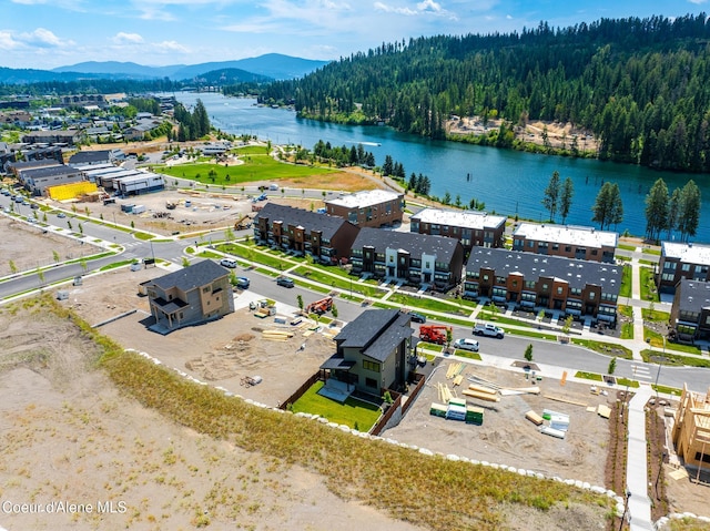 2671 W Lumber Ln, Coeur Dalene, ID 83814 - bird's eye view of a water and mountain view and a heavily wooded area