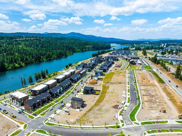 2671 W Lumber Ln, Coeur Dalene, ID 83814 - bird's eye view of a water and mountain view and a heavily wooded area