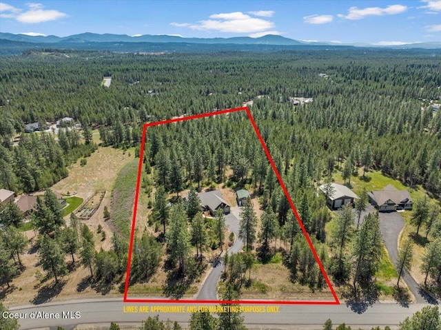 23378 N Prominence Rd, Rathdrum, ID 83858 - view of property location with a forest and property parcel outlined