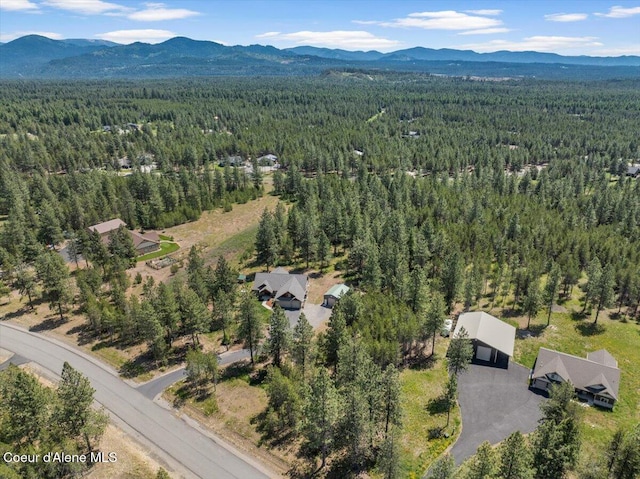 23378 N Prominence Rd, Rathdrum, ID 83858 - drone / aerial view of a heavily wooded area and mountains