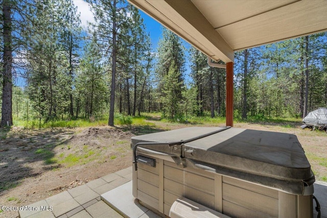 23378 N Prominence Rd, Rathdrum, ID 83858 - view of patio with a hot tub