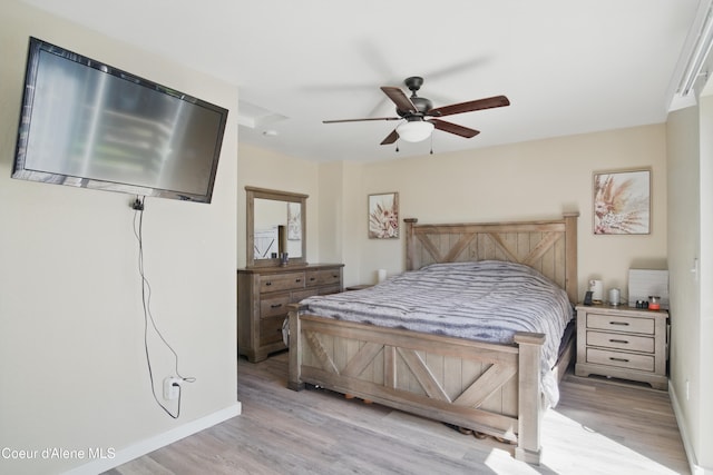15272 N Stevens St, Rathdrum, ID 83858 - bedroom featuring light wood-type flooring, baseboards, and a ceiling fan