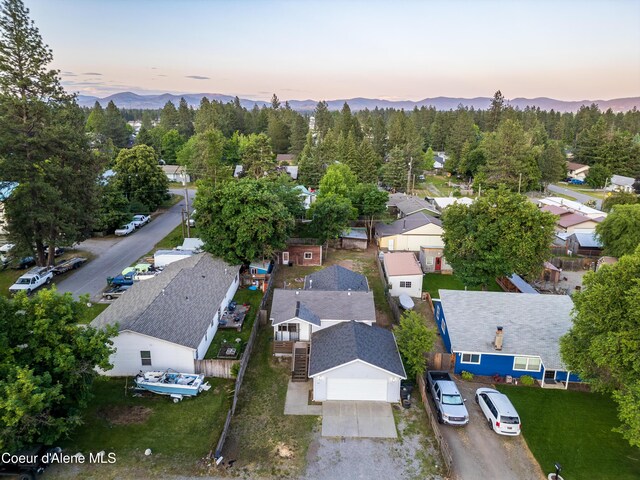15272 N Stevens St, Rathdrum, ID 83858 - aerial view at dusk of a mountain view and a residential view