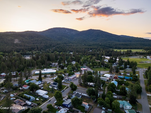 15272 N Stevens St, Rathdrum, ID 83858 - aerial view at dusk of a view of trees and a mountain view