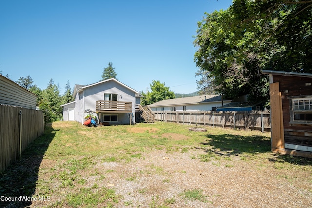 15272 N Stevens St, Rathdrum, ID 83858 - view of yard with stairway and a deck