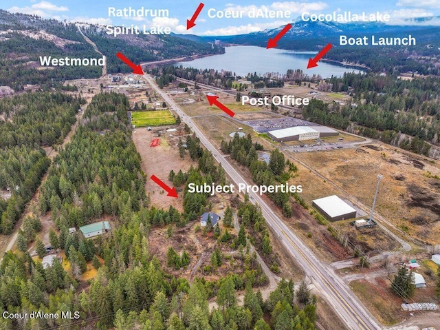 16 Beers Humbird Rd, Sagle, ID 83860 - bird's eye view of a large body of water and a forest