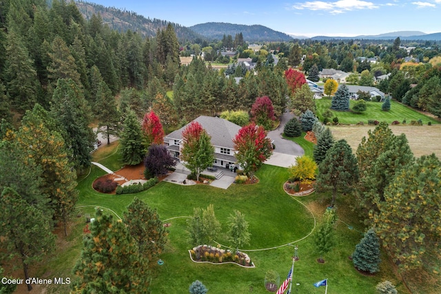 2177 E Totten Ln, Dalton Gardens, ID 83815 - view from above of property with mountains