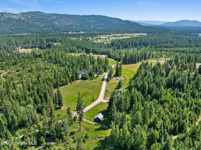 929 Irish Rd, Sagle, ID 83860 - aerial overview of property's location with a forest and mountains
