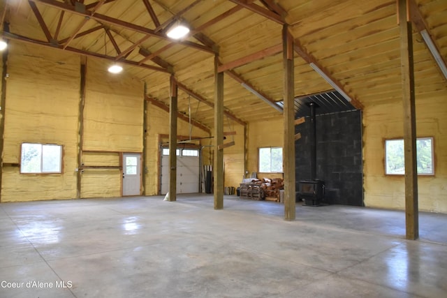 574 Parkside Rd, Plummer, ID 83851 - garage with a wood stove