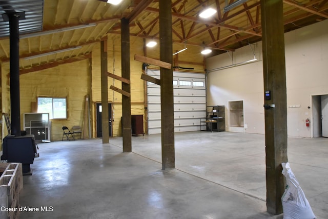574 Parkside Rd, Plummer, ID 83851 - garage with a wood stove