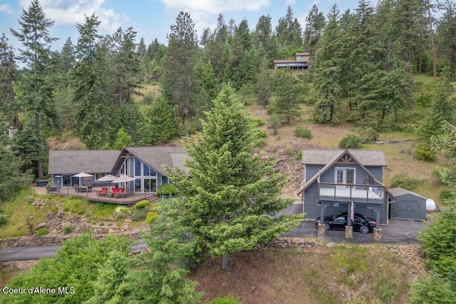 4987 S Bay Pointe Way, Coeur Dalene, ID 83814 - view of subject property with a heavily wooded area
