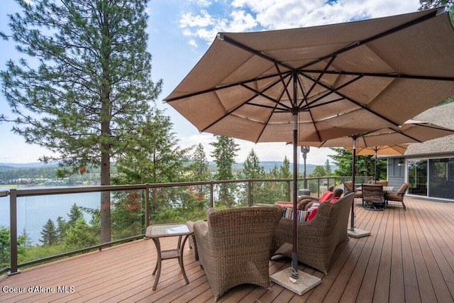 4987 S Bay Pointe Way, Coeur Dalene, ID 83814 - deck featuring outdoor dining space