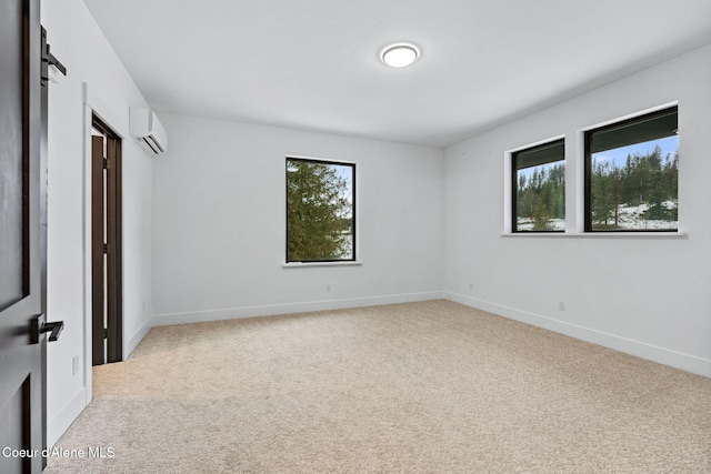 541 N Idaho Club Dr, Sandpoint, ID 83864 - unfurnished bedroom with light carpet, an AC wall unit, and baseboards