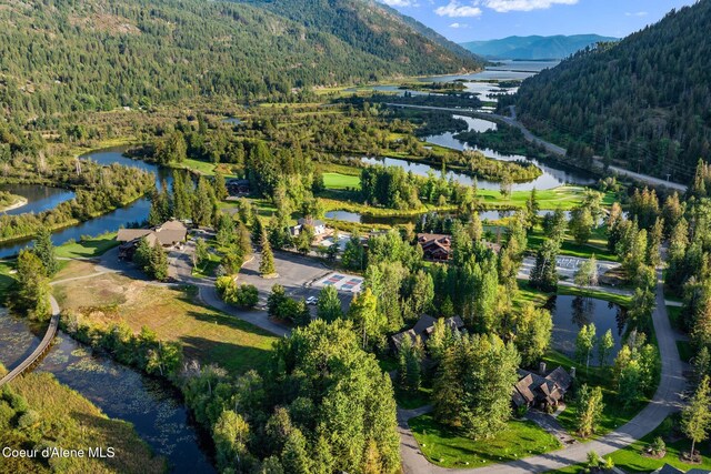 541 N Idaho Club Dr, Sandpoint, ID 83864 - view of property location with a heavily wooded area and a water and mountain view