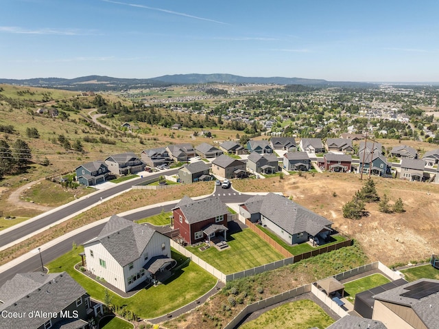 21367 E Acadia Ct, Liberty Lake, WA 99019 - aerial view of residential area with mountains