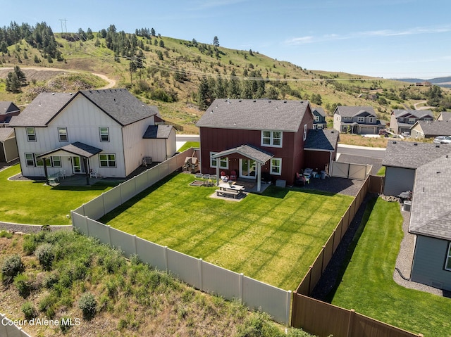 21367 E Acadia Ct, Liberty Lake, WA 99019 - aerial perspective of suburban area with a mountainous background