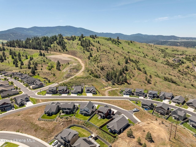 21367 E Acadia Ct, Liberty Lake, WA 99019 - aerial perspective of suburban area featuring mountains