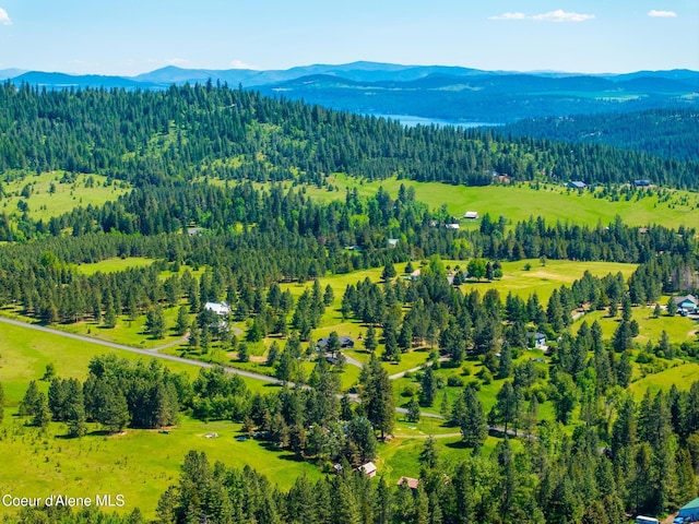 15268 S Potter Rd, Coeur Dalene, ID 83814 - drone / aerial view of a forest and a mountain backdrop