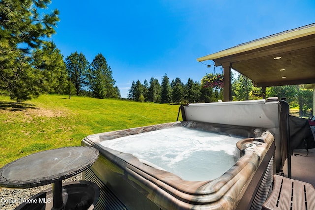 15268 S Potter Rd, Coeur Dalene, ID 83814 - view of patio with a hot tub