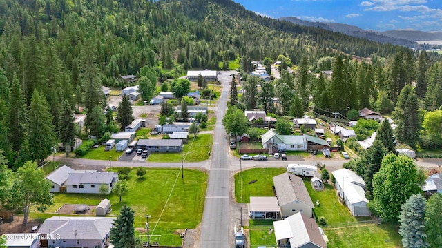 2040 Washington Ave, Saint Maries, ID 83861 - aerial view of residential area with a forest and a mountainous background