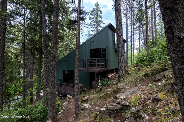 852 Woodland Dr, Sandpoint, ID 83864 - back of house featuring a deck