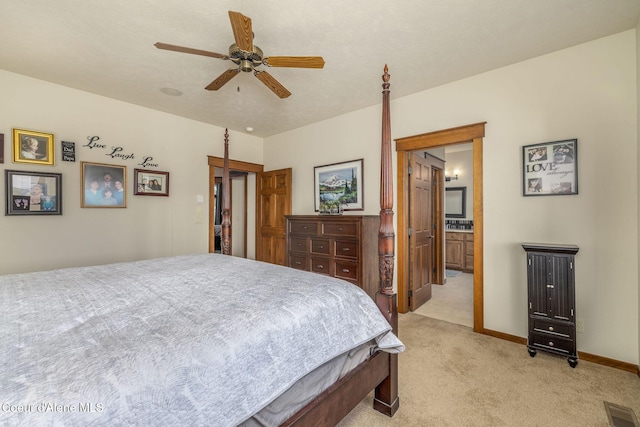 620 N Chisholm Ct, Post Falls, ID 83854 - bedroom featuring light colored carpet and a ceiling fan