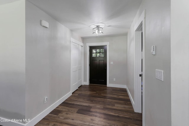 245 Lost Creek Ln, Priest River, ID 83856 - entryway with dark wood-style flooring and baseboards