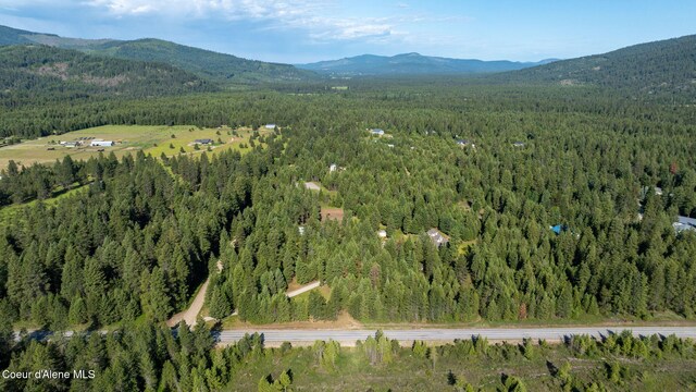 13 Park Dr, Spirit Lake, ID 83869 - view of property location featuring a heavily wooded area and a mountain backdrop