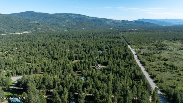 13 Park Dr, Spirit Lake, ID 83869 - bird's eye view of a forest and a mountain backdrop