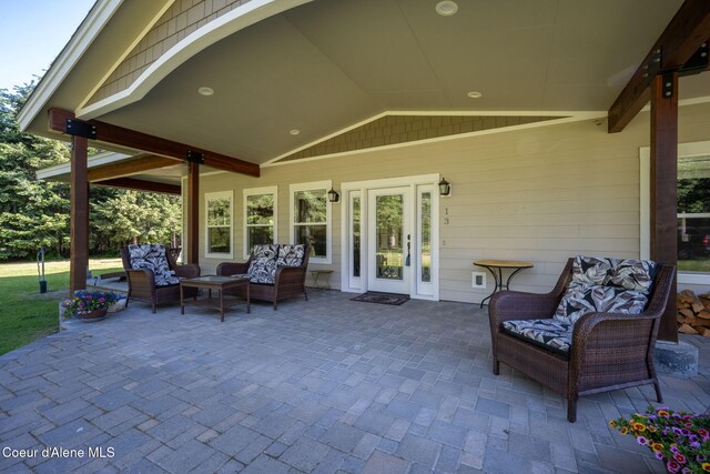 13 Park Dr, Spirit Lake, ID 83869 - view of patio / terrace with an outdoor living space