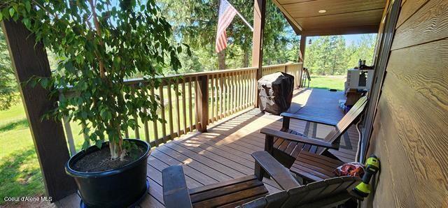 229 Henderson Lp, Kamiah, ID 83536 - wooden terrace with grilling area