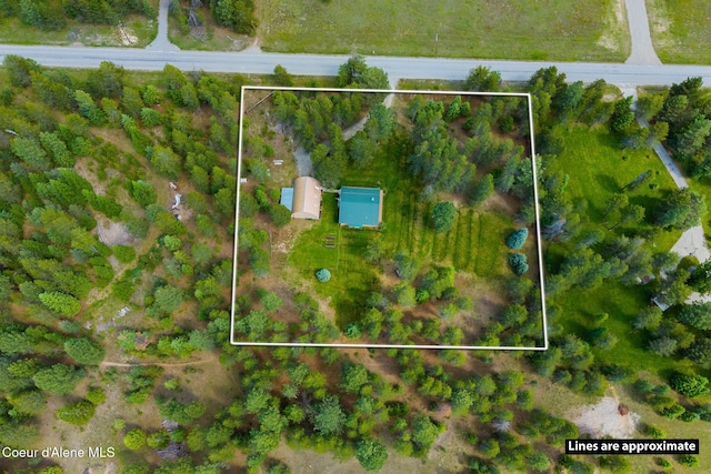 9307 Lakeshore Dr, Sagle, ID 83860 - aerial view of property and surrounding area with property boundaries highlighted