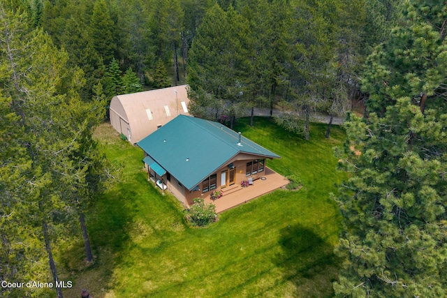 9307 Lakeshore Dr, Sagle, ID 83860 - aerial view of property and surrounding area featuring a forest