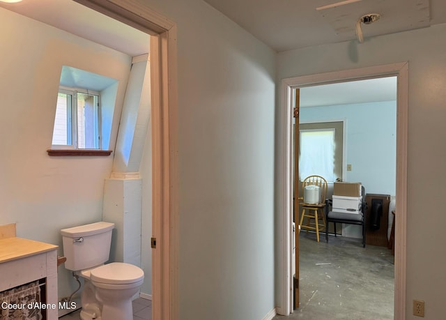 9307 Lakeshore Dr, Sagle, ID 83860 - bathroom with concrete flooring and vanity