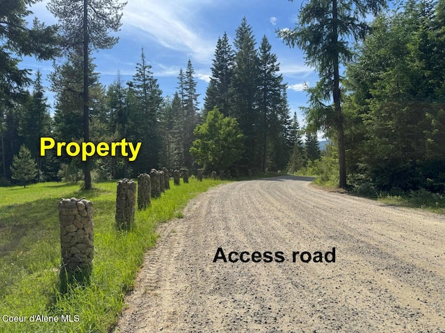197 Berry Hl, Cocolalla, ID 83813 - view of dirt / gravel road featuring a view of trees