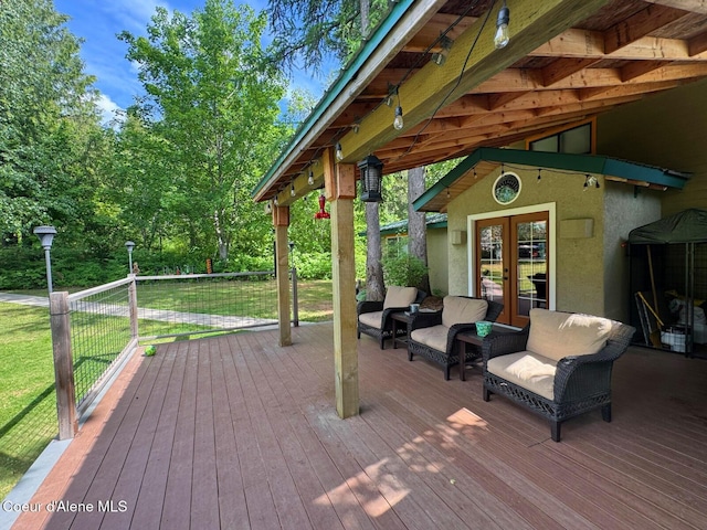 197 Berry Hl, Cocolalla, ID 83813 - deck with french doors and a lawn