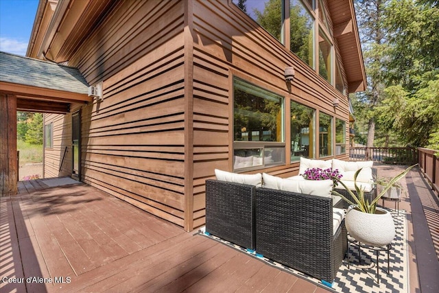 106 Stewart Dr, Blanchard, ID 83804 - deck featuring outdoor lounge area