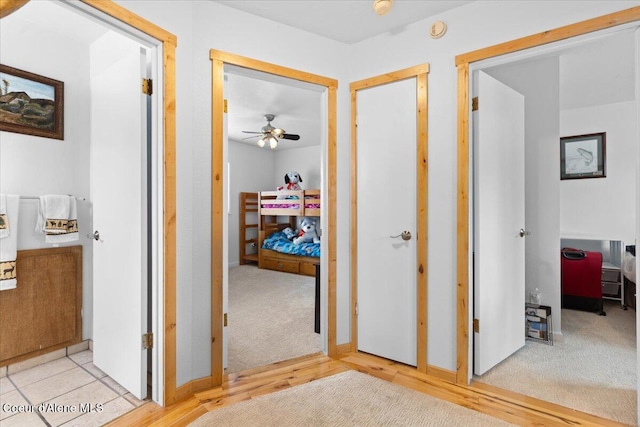 9670 N Meadow Way, Hayden, ID 83835 - hallway featuring wood finished floors and carpet flooring