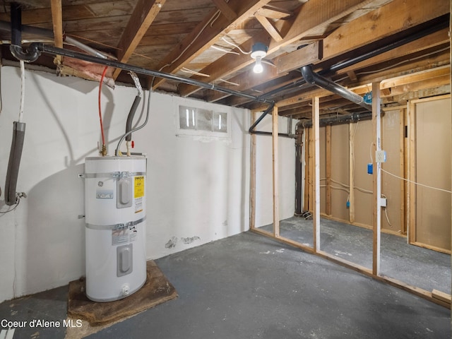 409 N 2nd St, Fairfield, WA 99012 - unfinished below grade area with secured water heater