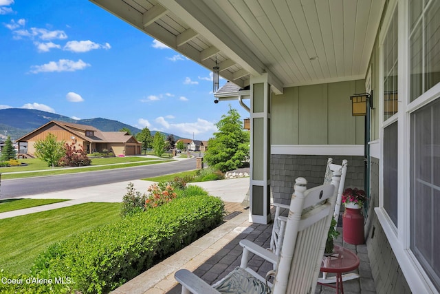 14774 N Pristine Cir, Rathdrum, ID 83858 - view of patio with a mountain view and a residential view