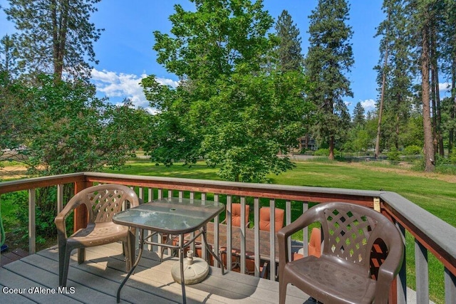 201 S Sequoia Ct, Post Falls, ID 83854 - deck featuring a lawn