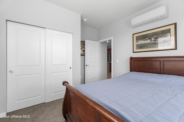 6430 N Atlas Rd Unit 101, Coeur Dalene, ID 83815 - carpeted bedroom featuring a wall unit AC and a closet