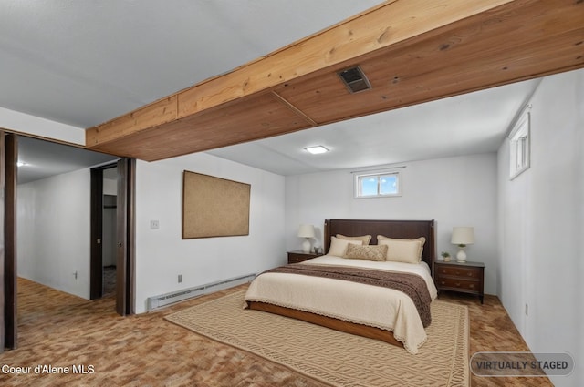 1995 Long Rd, Plummer, ID 83851 - bedroom with a baseboard radiator and carpet