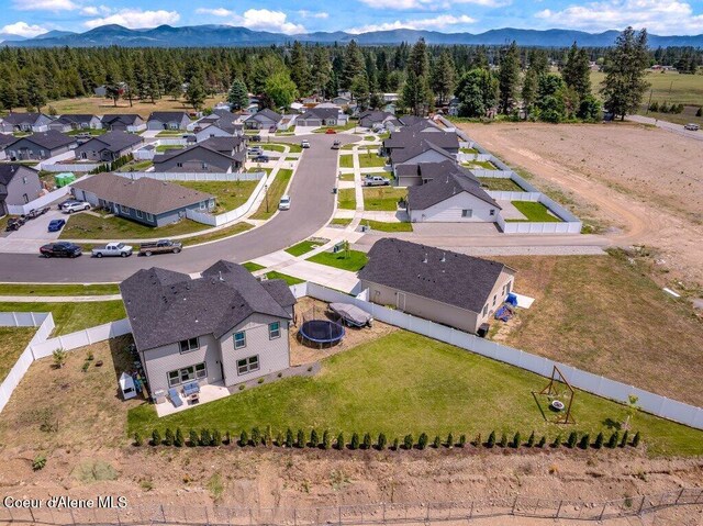 16171 N Hadley Loop, Rathdrum, ID 83858 - aerial perspective of suburban area featuring a mountainous background